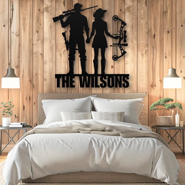Couples Who Hunt Together Metal Sign