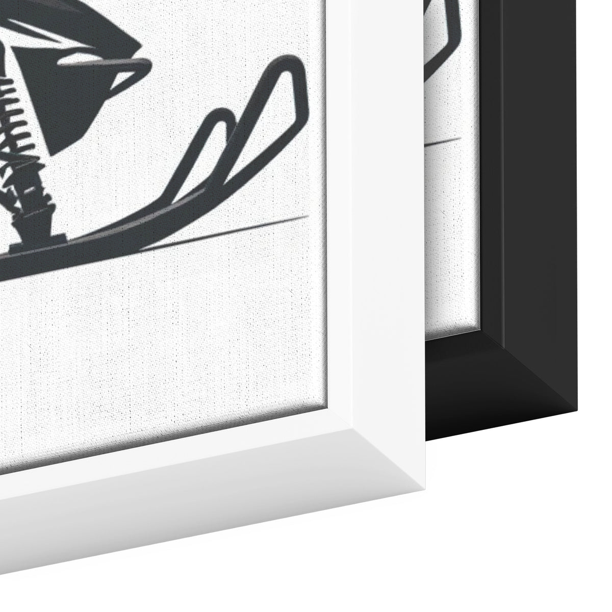 Black Snowmobile Silhouette