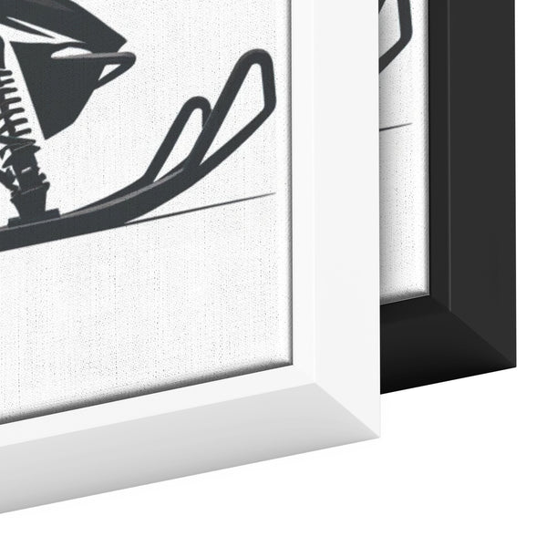 Black Snowmobile Silhouette