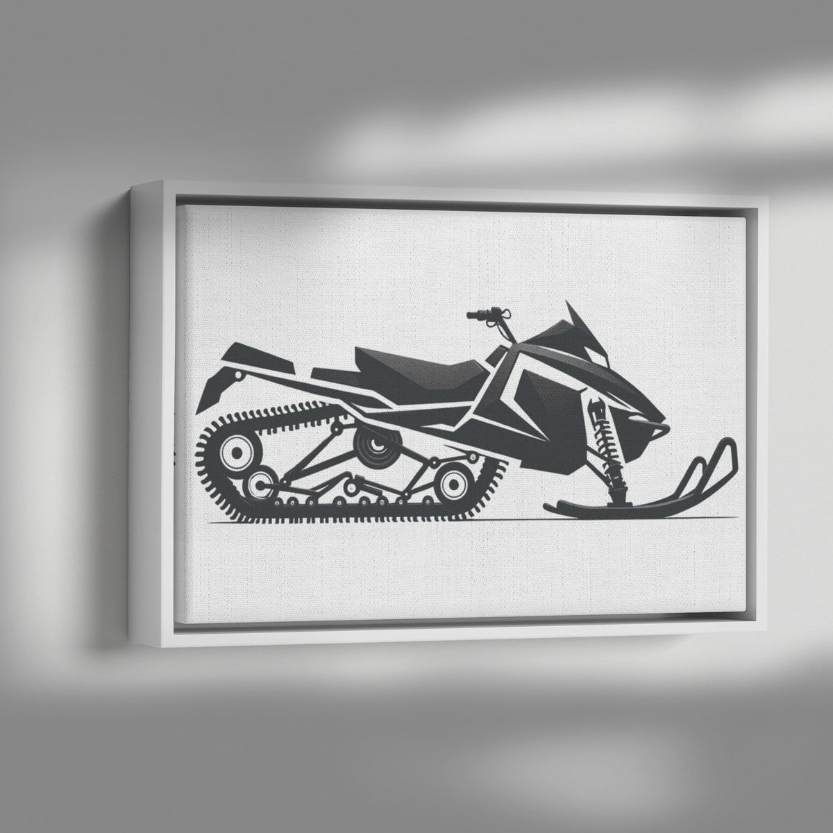 Black Snowmobile Silhouette
