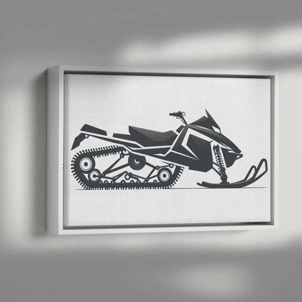 Black Snowmobile Silhouette