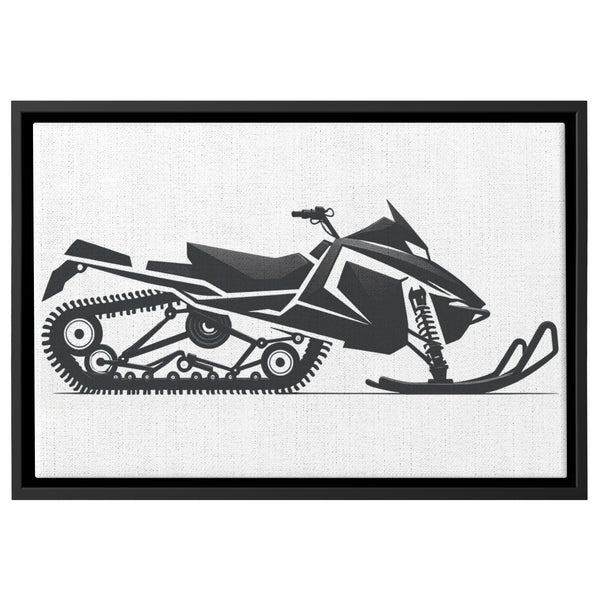 Black Snowmobile Silhouette