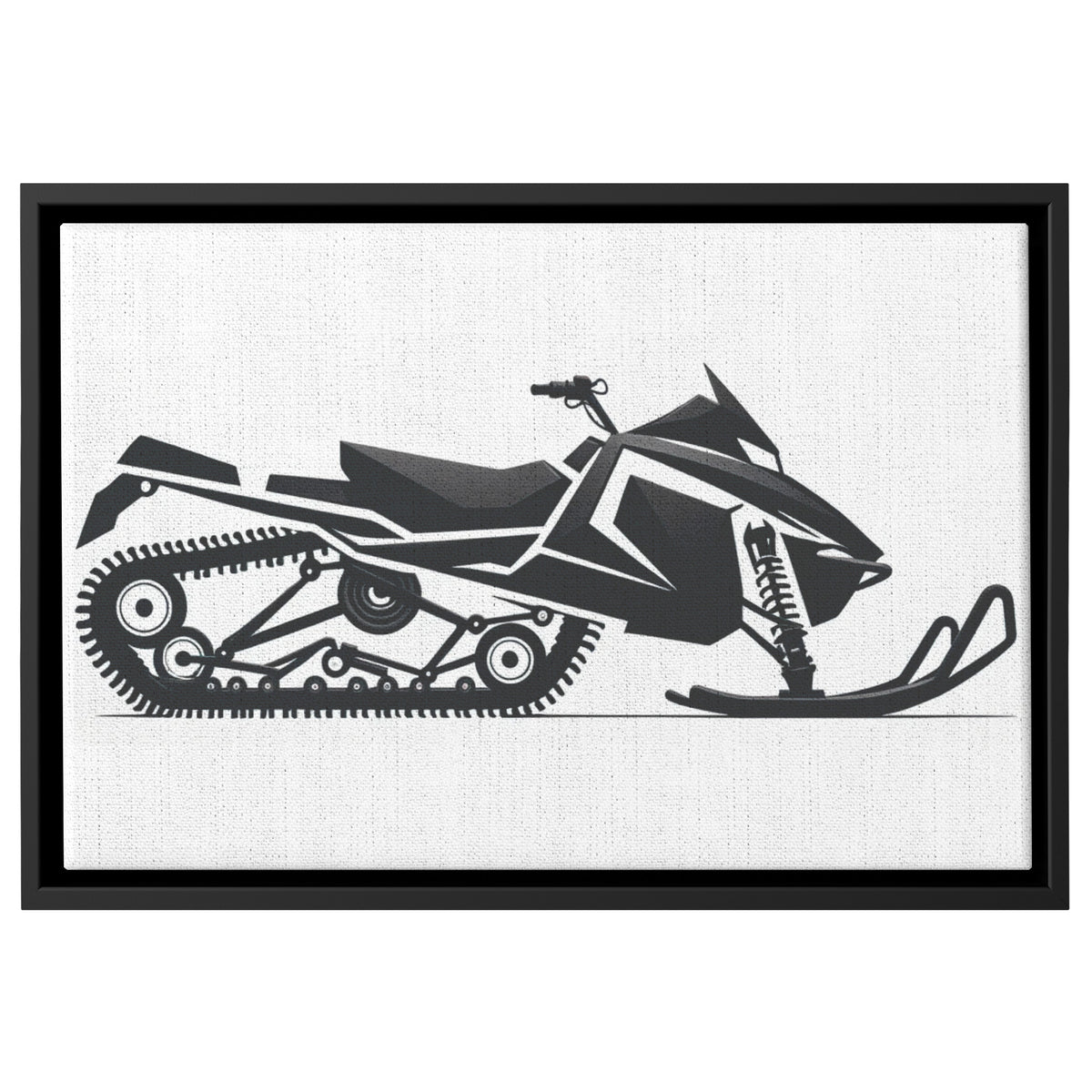 Black Snowmobile Silhouette