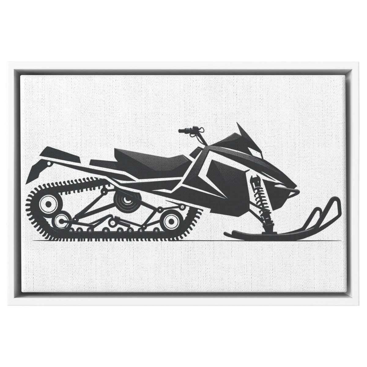 Black Snowmobile Silhouette
