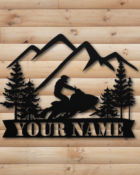 "SNOWMOBILE FOREST" SIGN