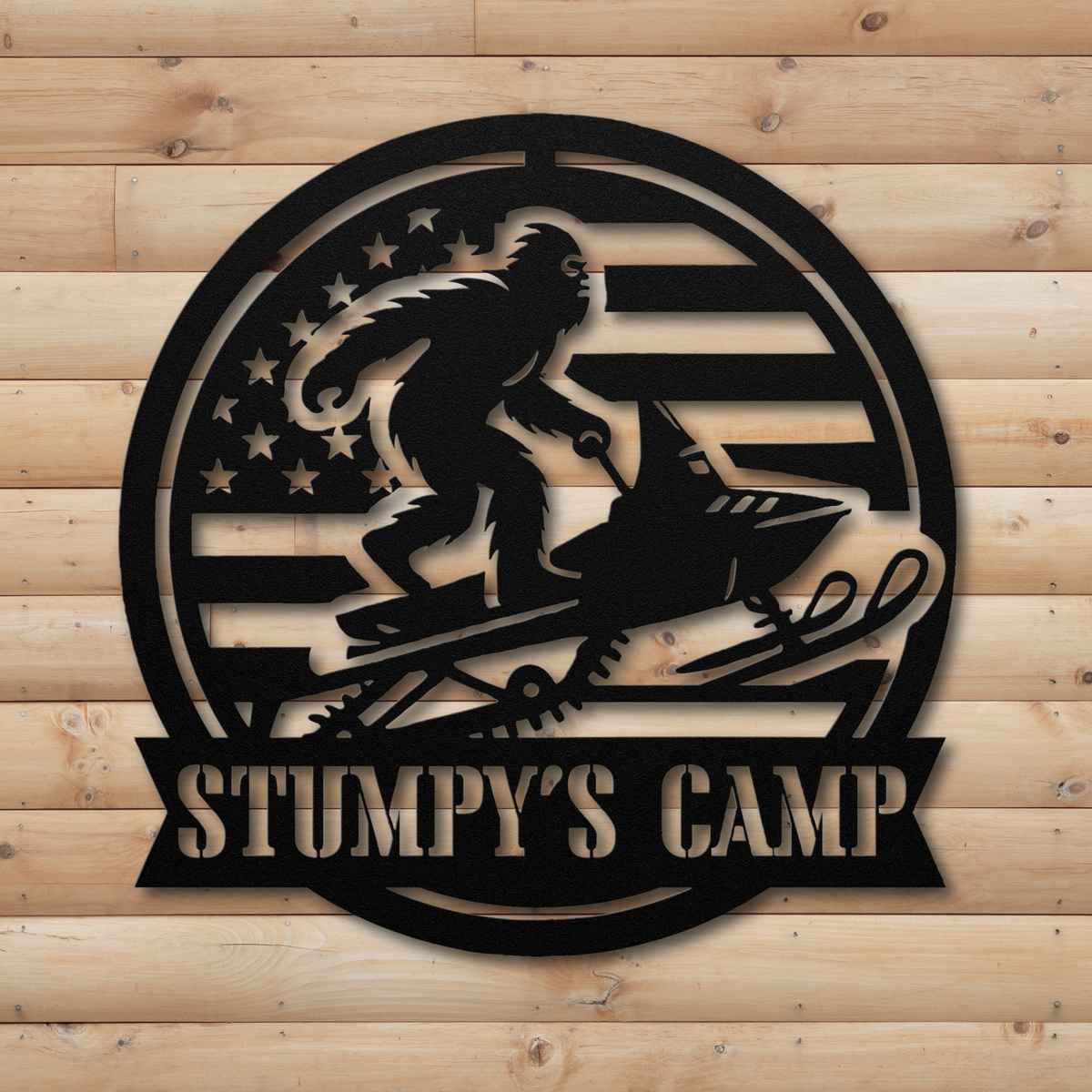 "SQUATCH CAN SLED" SIGN