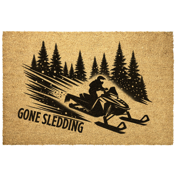 Gone Sledding Outdoor Door Mat