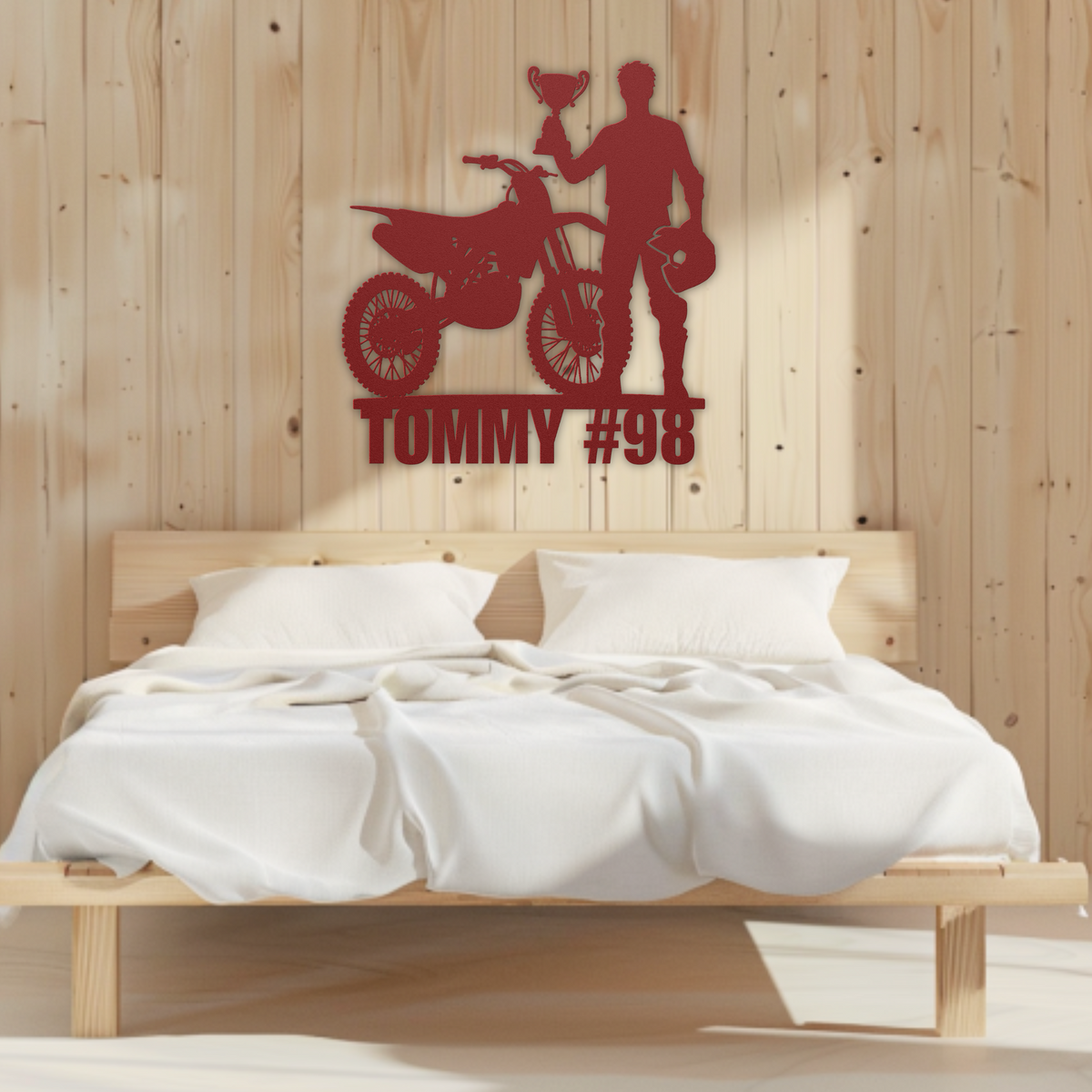 Custom Motor Cross Champ Metal Sign
