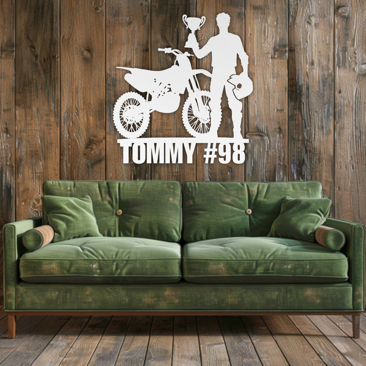 Custom Motor Cross Champ Metal Sign