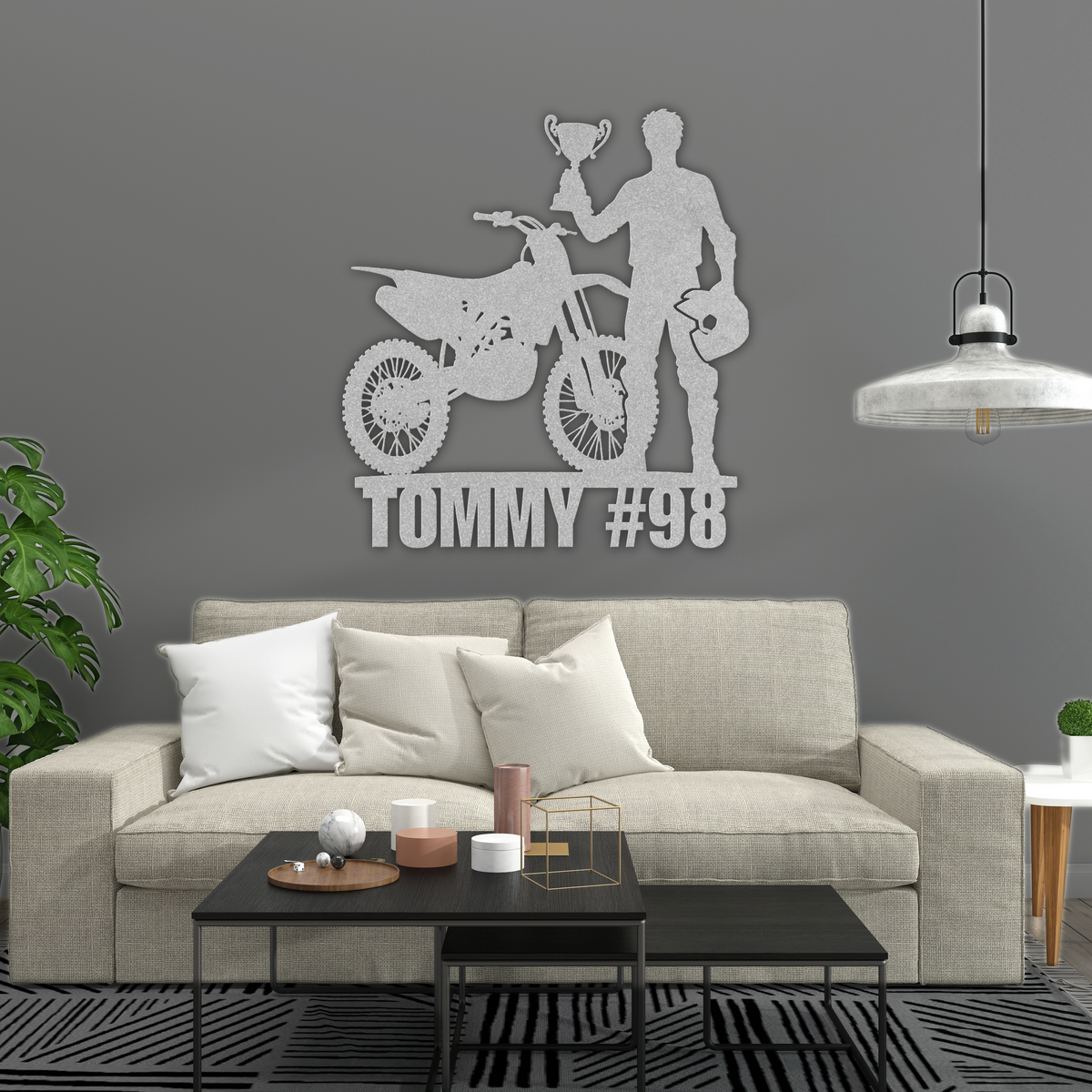 Custom Motor Cross Champ Metal Sign