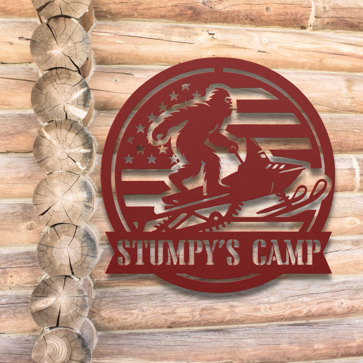 "SQUATCH CAN SLED" SIGN