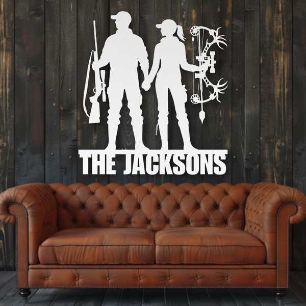Hunting Lovers Metal Sign