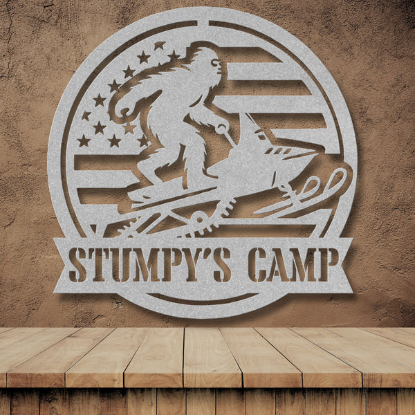 "SQUATCH CAN SLED" SIGN