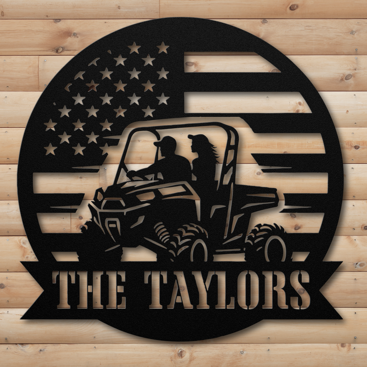 "PATRIOTIC COUPLE" SIGN