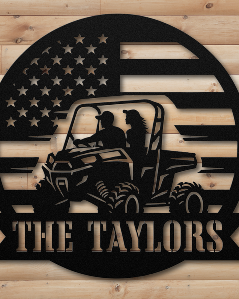 "PATRIOTIC COUPLE" SIGN