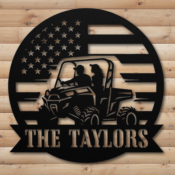 "PATRIOTIC COUPLE" SIGN