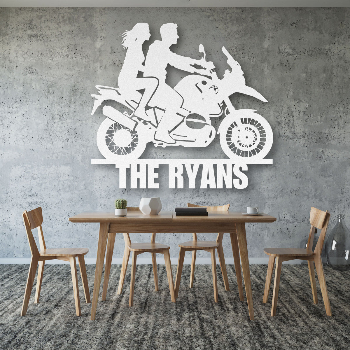 Motorcycle Couples Last Metal Sign