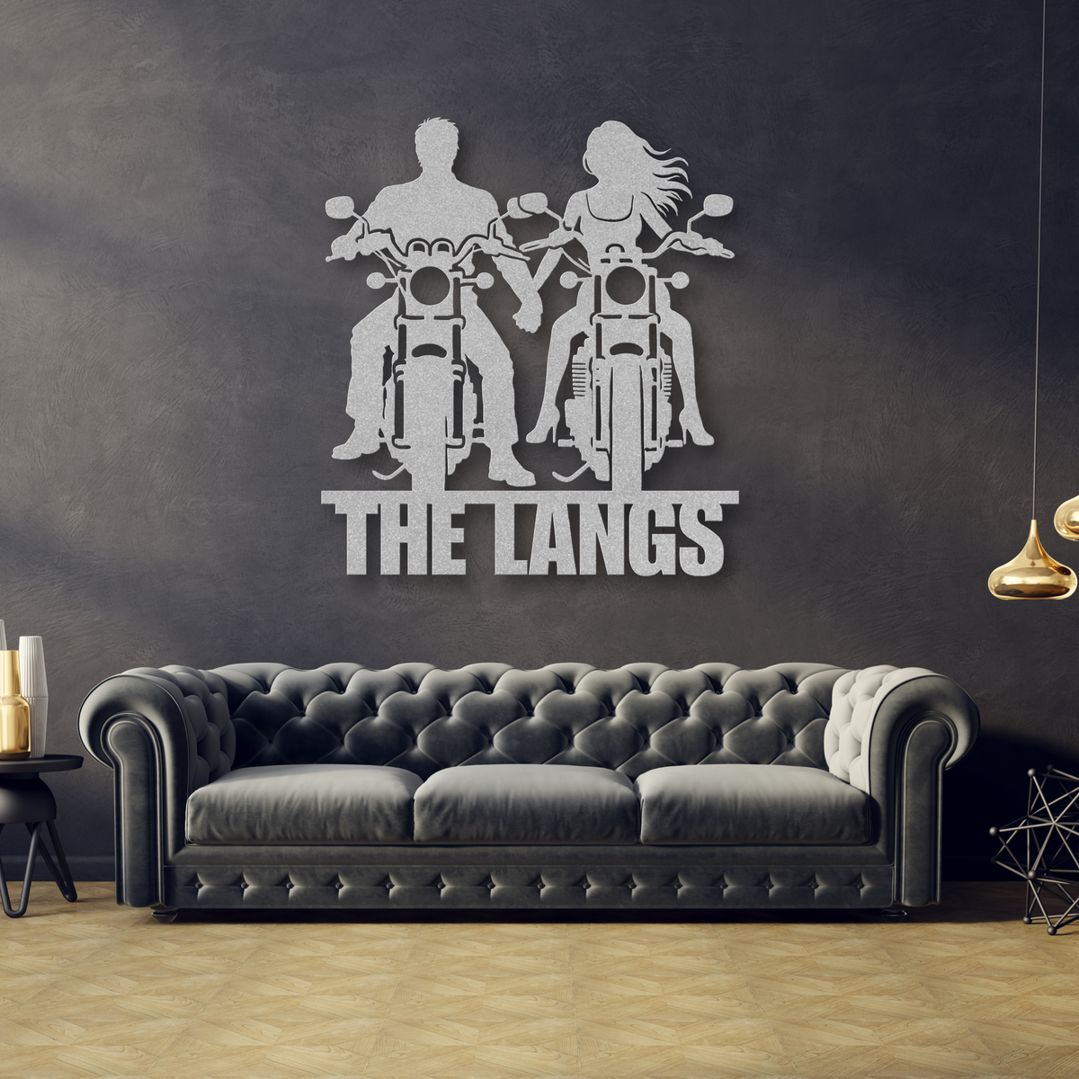 Custom Motorcycle Obsessed Couples Sign