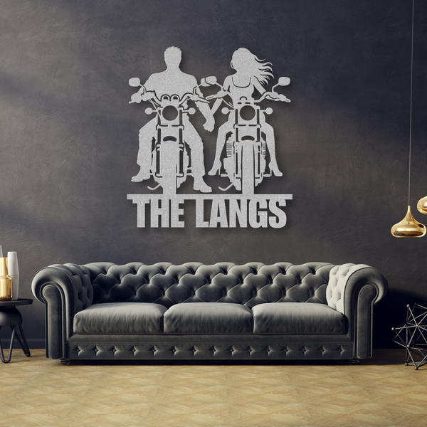 Custom Motorcycle Obsessed Couples Sign