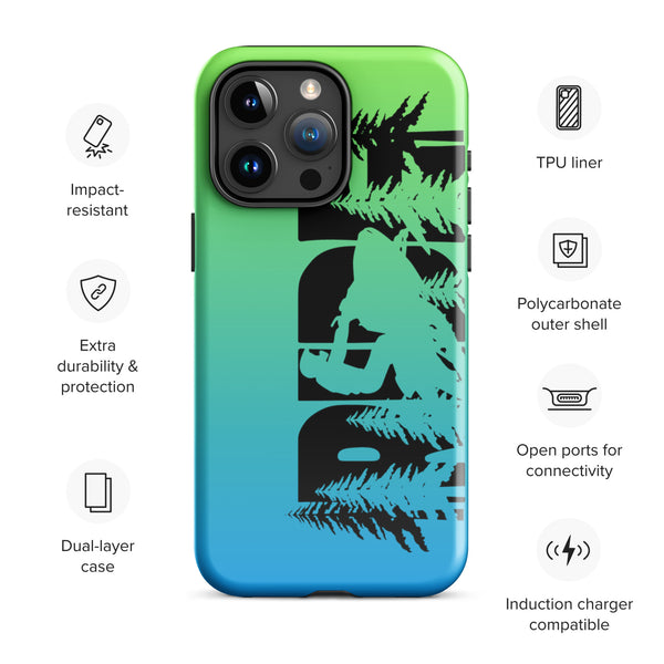 Lime Crush Ride Forest Tough Case for iPhone®