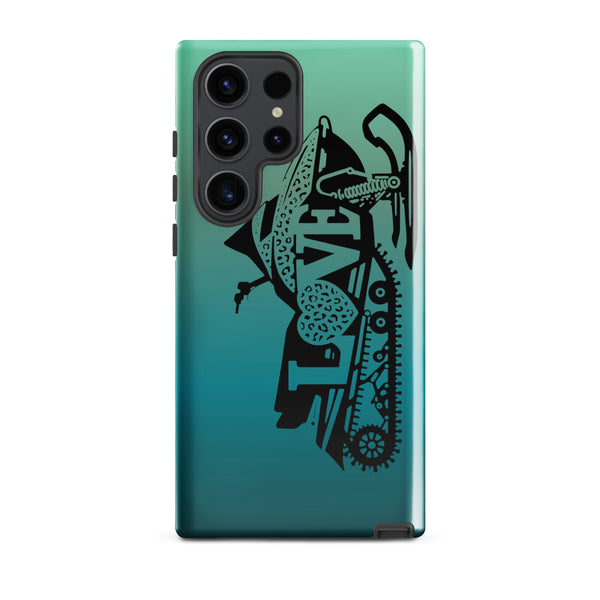 Mint-Blue Sled Love Tough case for Samsung®